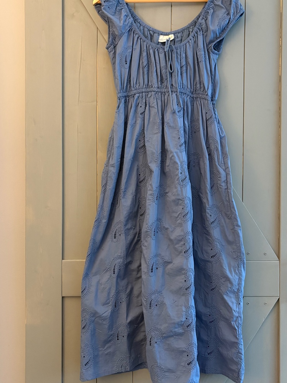 Universal Thread Blue Eyelet Midi Dress